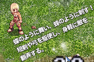 蝶のように舞い、蜂のように刺す！短剣や弓を駆使し、身軽に敵を翻弄する。