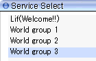 ワールド名(Welcome!!)表示