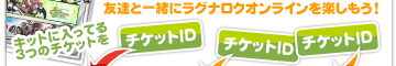 キットに入ってる3つのチケットを