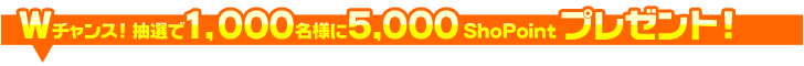 W�`�����X!���I��1,000�l��5,000ShoPoint�v���[���g!