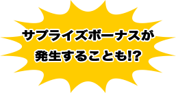 サプライズボーナスが発生することも！？