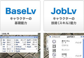 BaseLvはキャラクターの基礎能力,JovLvはキャラクターの技術（スキル）能力