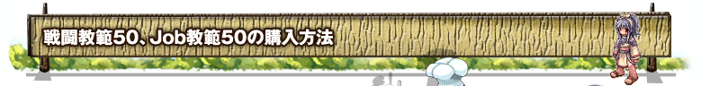 �퓬����50�AJob����50�̍w�����@