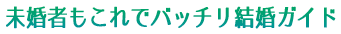 未婚者もこれでバッチリ結婚ガイド