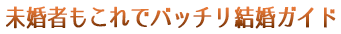 未婚者もこれでバッチリ結婚ガイド
