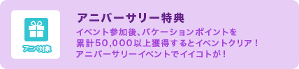 アニバーサリー特典